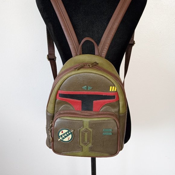 Loungefly Other - LOUNGEFLY Disney Star Wars Boba Fett Cosplay Mini Backpack Vegan Leather EUC